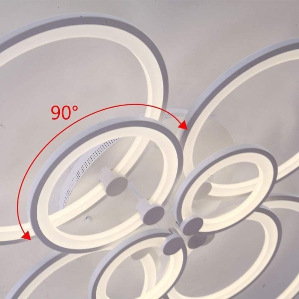 Elegant Semi Flush Mount Ceiling Lights with Unique Overlapping Rings - Image 31