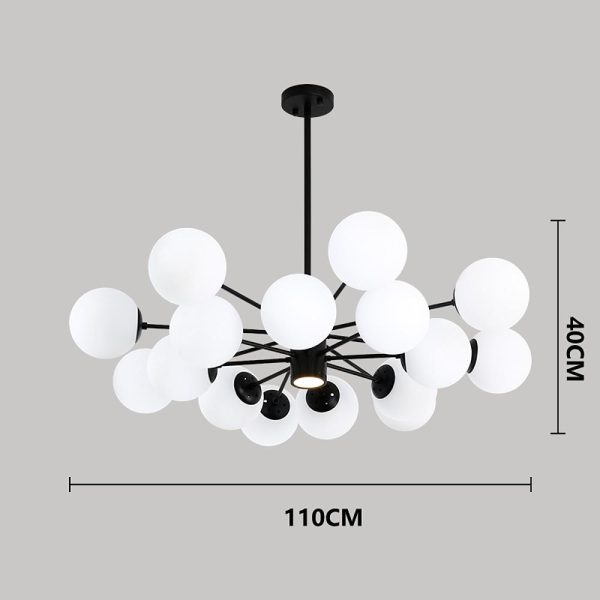Nordic Glass Globe Chandelier Cluster Entryway Chandelier - Image 7