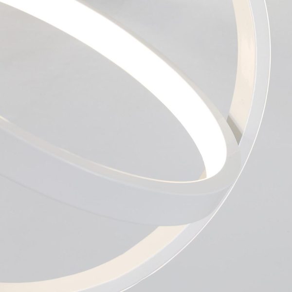 Creative Circles LED Black Modern Ceiling Lights Flush Mount Lighting - Image 12