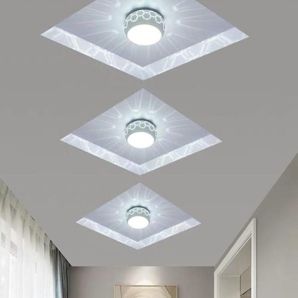 Globe Flush Mount Drum Light Hallway Entryway LED Ceiling Light - Image 6