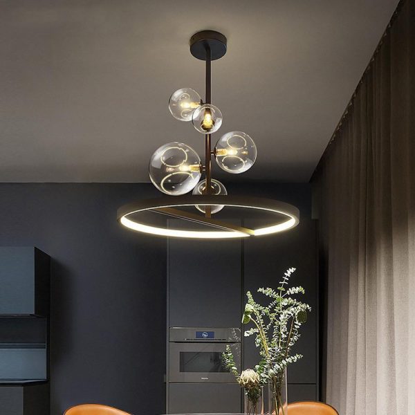 Circles Glass Balls LED Modern Flush Mount Lighting Ceiling Lights - Image 2