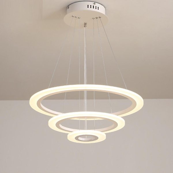 Adjustable 3 Circles LED Modern Pendant Lighting Chandelier - Image 2