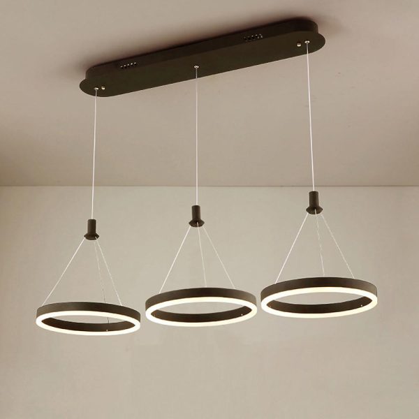 3-ring Dimmable LED Modern Chandeliers Pendant Light Hanging Lamp - Image 5