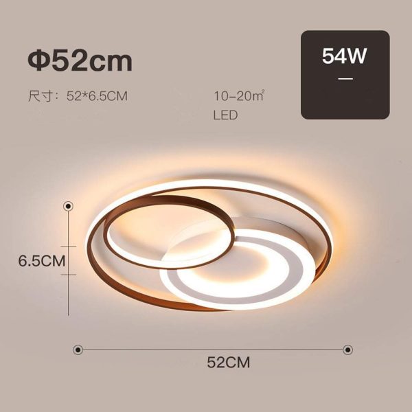 3 Rings Dimmable LED Modern Ceiling Lights Flush Mount Lighting Ceiling Lamp - Image 6