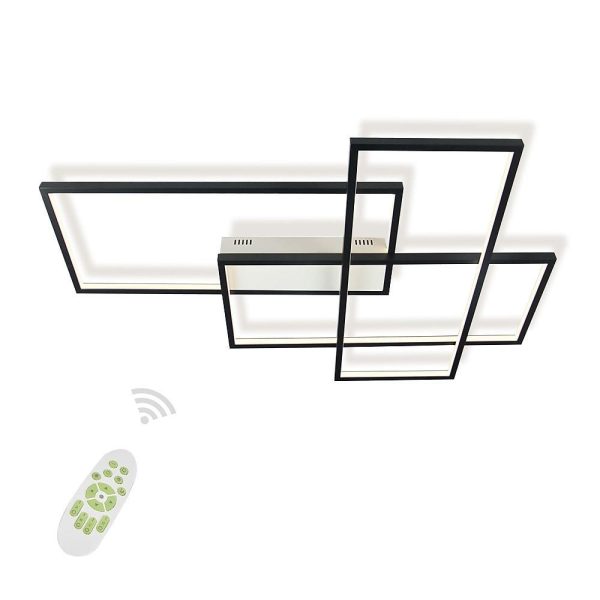 Rectangular Hybrid Modern Flush Mount Ceiling Light With 1 Central LED Light - Image 6