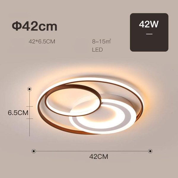 3 Rings Dimmable LED Modern Ceiling Lights Flush Mount Lighting Ceiling Lamp - Image 5