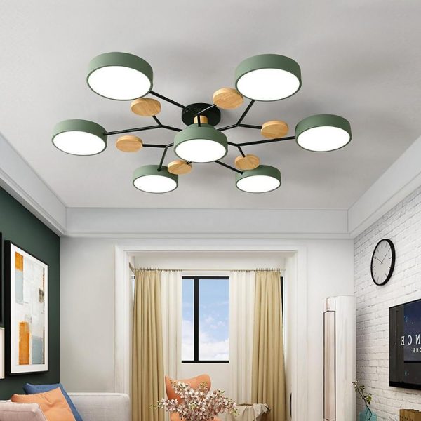 Sputnik Artistic Bedroom Lights Chandeliers Metal Wood Bamboo Baby Kids Lights Ceiling Lights - Image 6