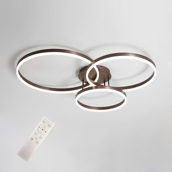 3 Circle Minimalist Acrylic LED Flush Mount Ceiling Light for Living Room - Image 2