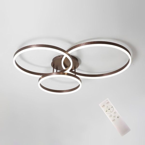 3 Circles Metal Dimmable LED Modern Flush Mount Ceiling Lighting - Image 4