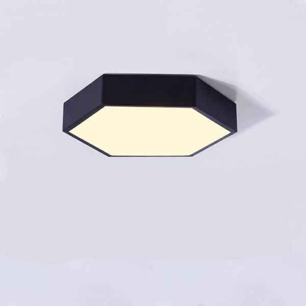 Geometric Hexagon Shaped LED Modern Ceiling Light Flush Mount Lighting - Image 9