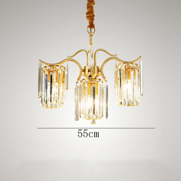 Classical 11-lights LED Copper Glass Crystal Modern Chandeliers - Image 7
