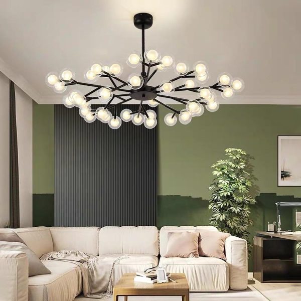 45 Lights LED Cluster Design Glass Modern Chandelier Ceiling Light - Image 5