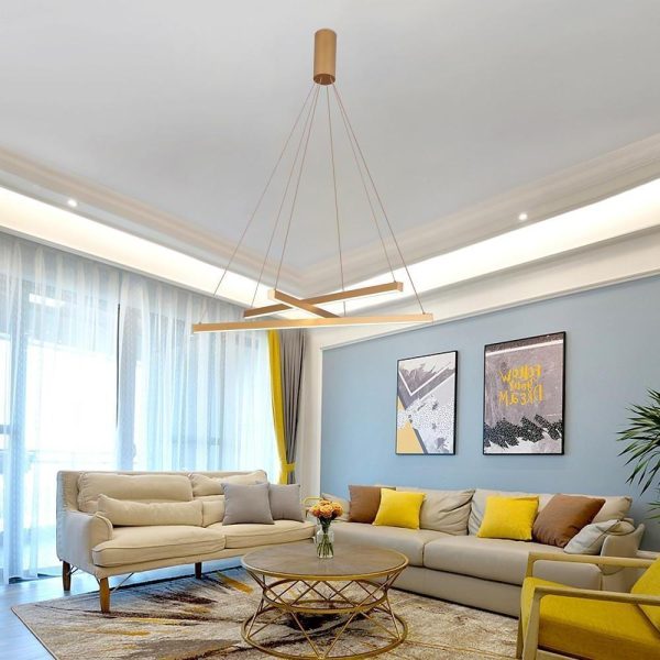 Cluster Of 3 Sticks Gold Pendant Lights Acrylic Pendant Lighting - Image 3