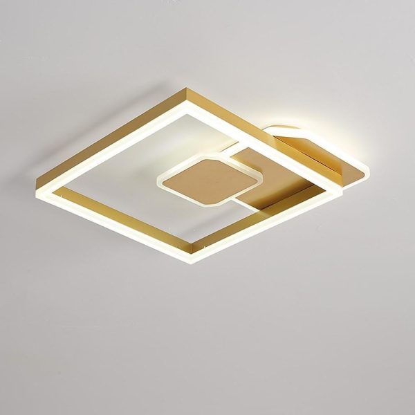 Abstract Square Dimmable LED Modern Flush Mount Lighting Ceiling Lights - Image 6