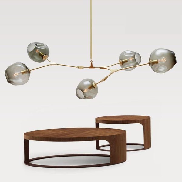 Globe Sputnik Industrial Glass Chandelier Modern Lighting with Customizable Color Shades - Image 6