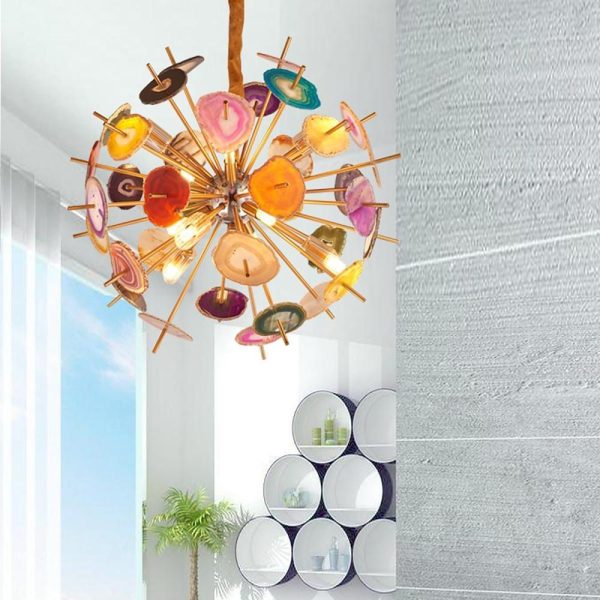 3 Light Colorful Globe Design LED Modern Chandeliers Pendant Light - Image 3