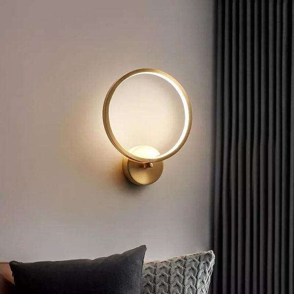 3-light Circular Copper LED Modern Flush Mount Lighting Ceiling Lights - Image 5