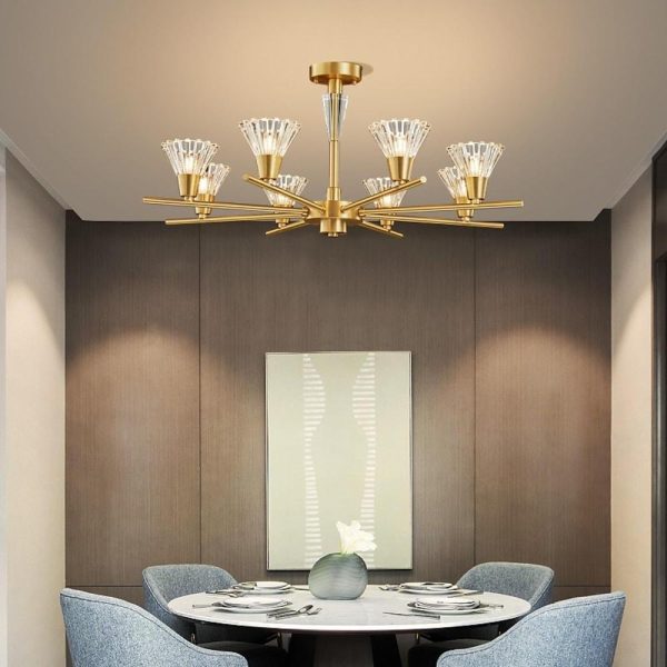 Scandinavian Style 6/8-Light Copper Pendant Ceiling Light - Image 6