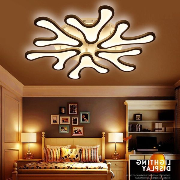 Creative Flower Dimmable LED Nordic Ceiling Lights Flush Mount Lighting - Image 5