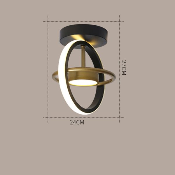 Circle Square Dimmable LED Modern Entry Ceiling Light Flush Mount Lighting - Image 5