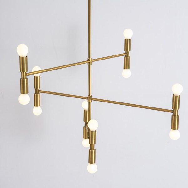 12 Lights LED Electroplated Metal Adjustable Modern Pendant Lights - Image 6