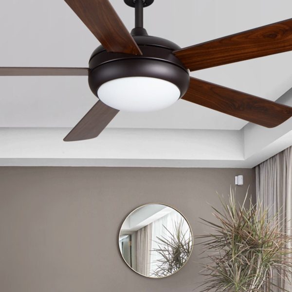 Hanging 3 Gear Wind Speed Retro Wood Fan Blade Mute Energy Saving Ceiling Fans with Lights - Image 3