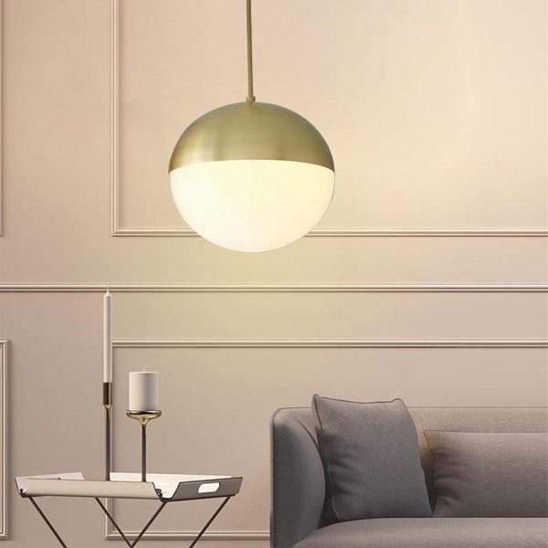 Glass Globe Shaped LED Nordic Pendant Light Chandeliers Hanging Lamp - Image 3