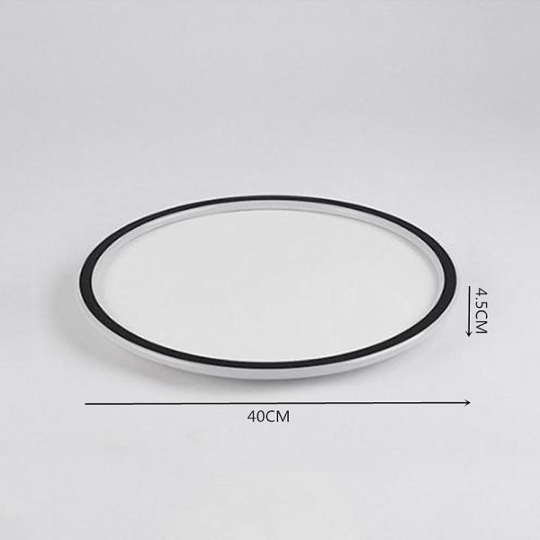 Circular Flush Mount Ceiling Light Minimalist Acrylic Metal Silica Gel LED Light - Image 7