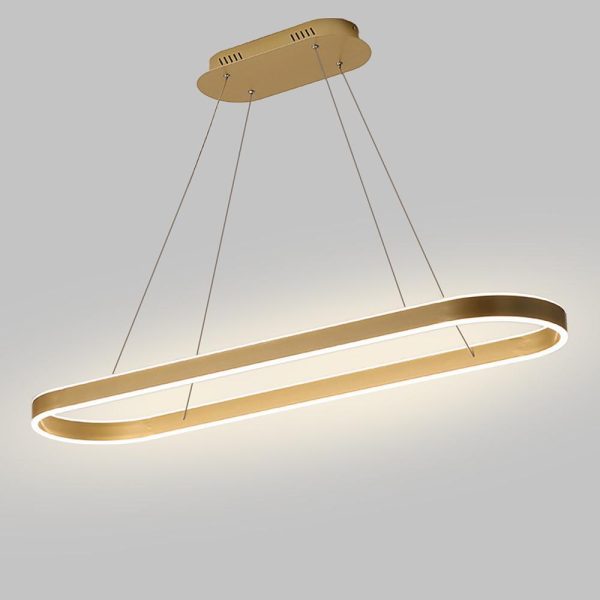 Rounded Rectangle LED Dimmable Modern Pendant Lighting Chandelier - Image 3