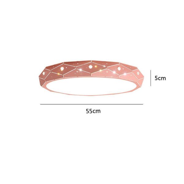 Circular Flush Mount Drum Light LED Ceiling Light - Image 6