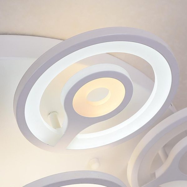 Round Flower Shaped LED Modern Flush Mount Lighting Ceiling Lights Hanging Light - Image 7