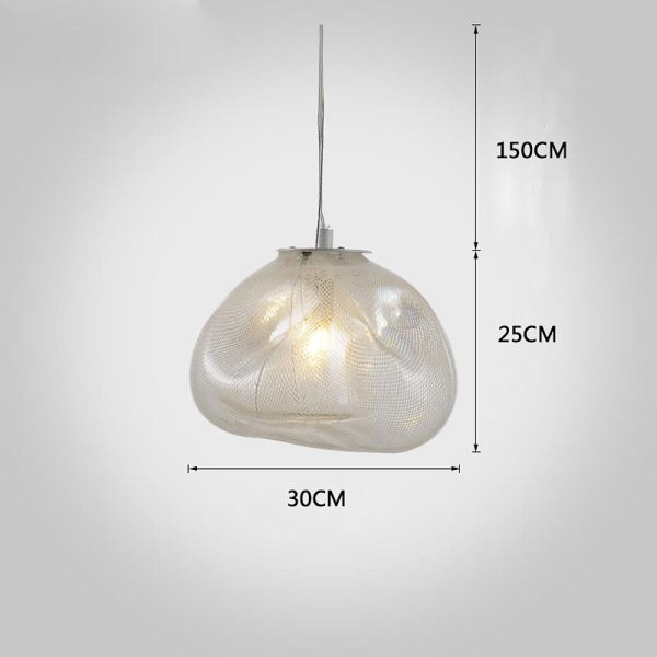 Industrial Metal Glass Bubble Pendant Light Irregular Oval Pendant Lighting - Image 7