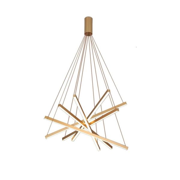 6-light Cluster Design Multiple Sticks LED Modern Pendant Lighting - Image 5