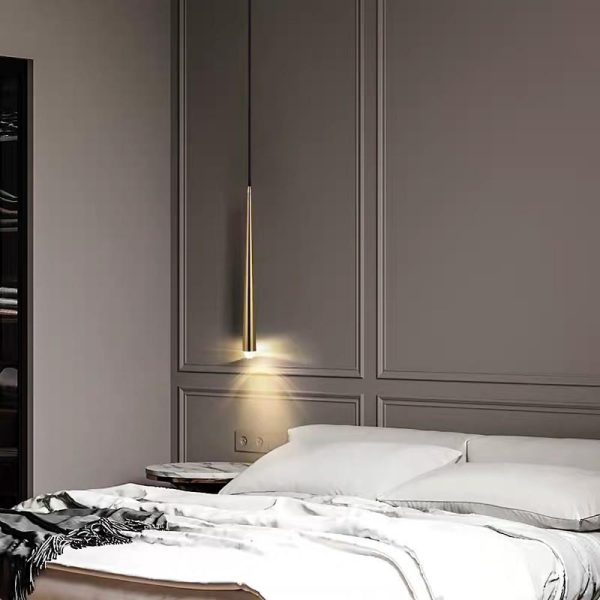 Elongated Cylinder Island Kitchen Pendant Lighting Metal Acrylic Pendant Lighting - Image 4