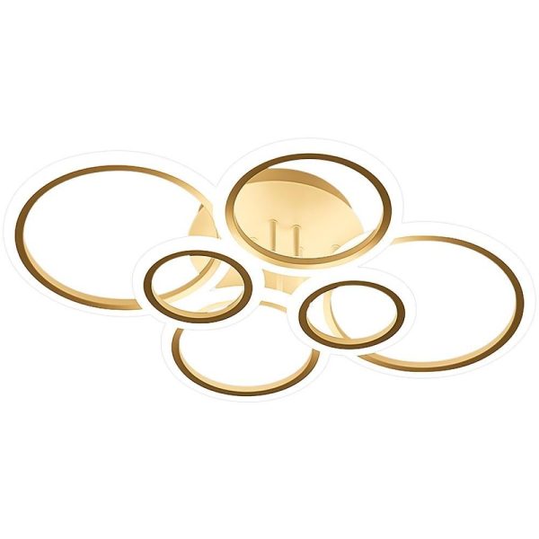 6 Circle Geometric LED Flush Mount Ceiling Light for Bedroom - Image 5