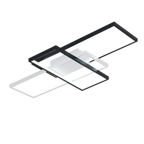 Multi Rectangle Large Flush Mount Ceiling Light with 3 Integrated Tiered Lights - Image 29