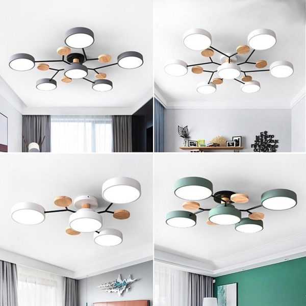Sputnik Artistic Bedroom Lights Chandeliers Metal Wood Bamboo Baby Kids Lights Ceiling Lights - Image 13