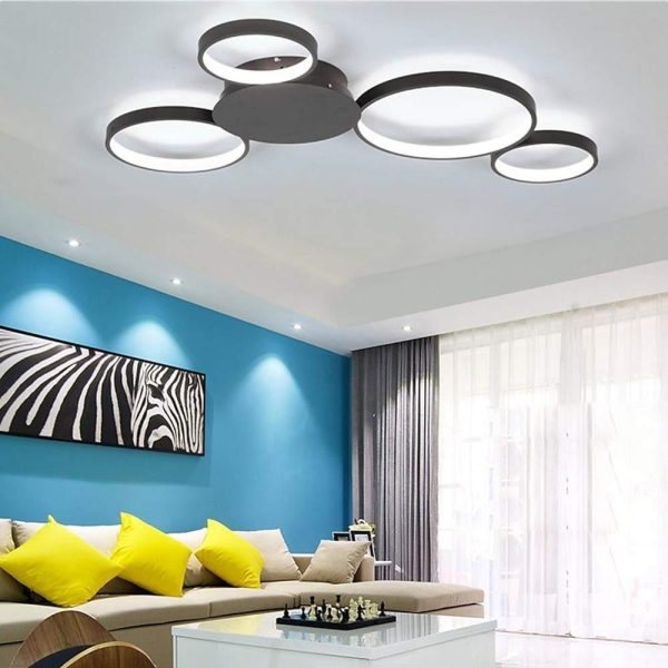 Multi Circle Flush Mount Ceiling Light Modern LED Light - Image 7