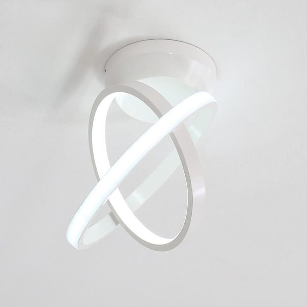 Creative Circles LED Black Modern Ceiling Lights Flush Mount Lighting - Image 8