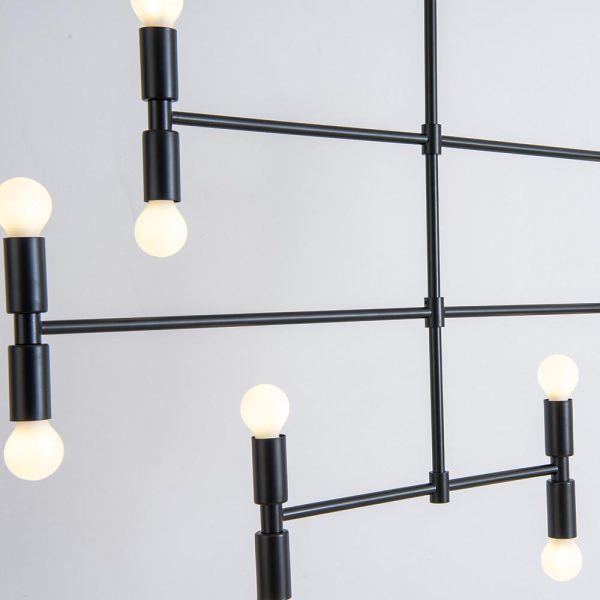 12 Lights LED Electroplated Metal Adjustable Modern Pendant Lights - Image 16