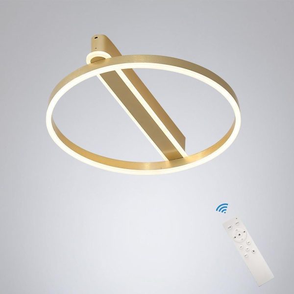 Circle Linear Dimmable LED Modern Ceiling Lights Flush Mount Lighting - Image 5