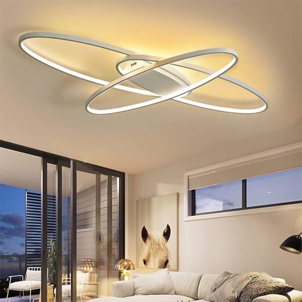 Overlapping Oval LED Modern Ceiling Light Flush Mount Lighting Ceiling Lamp - Image 2