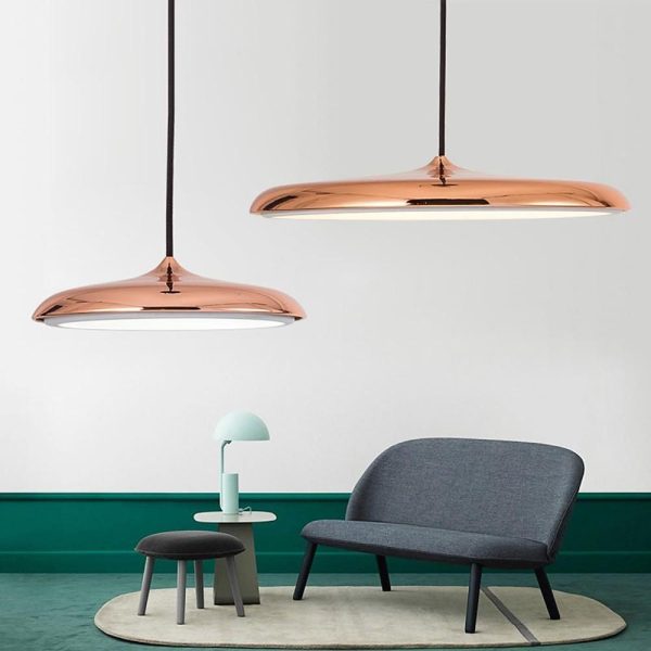 16'' Flat Circular Adjustable Metal LED Modern Pendant Lights Island Lights - Image 4