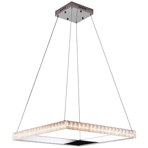 Square Electroplated Crystal Metal LED Modern Chandeliers Pendant Light - Image 11
