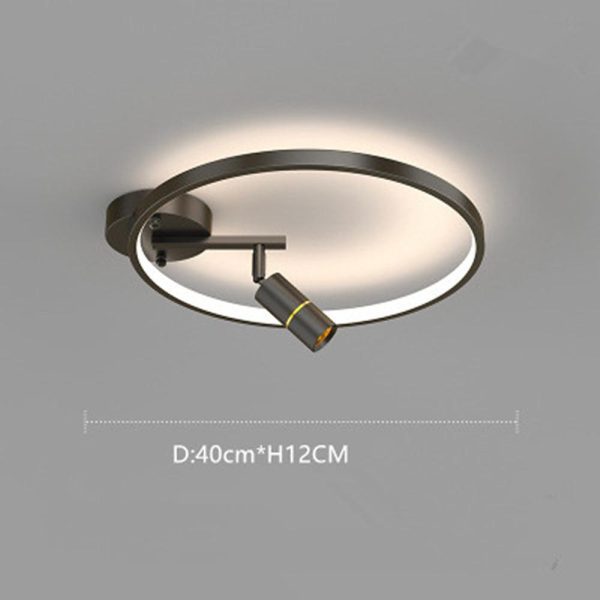 LED Circle Spotlight Modernist Single Dimmable Flush Mount Ceiling Light for Bedroom - Image 9