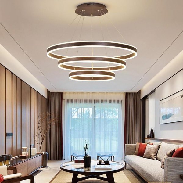 3 Circles Interweaved LED Modern Chandeliers Pendant Light Hanging Lamp - Image 4