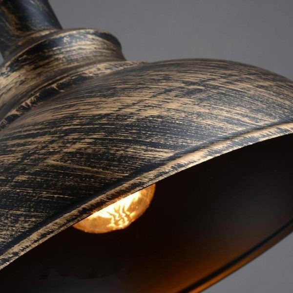 Semi Globe Metal LED Vintage Pendant Light Hanging Lamp Island Lights - Image 4