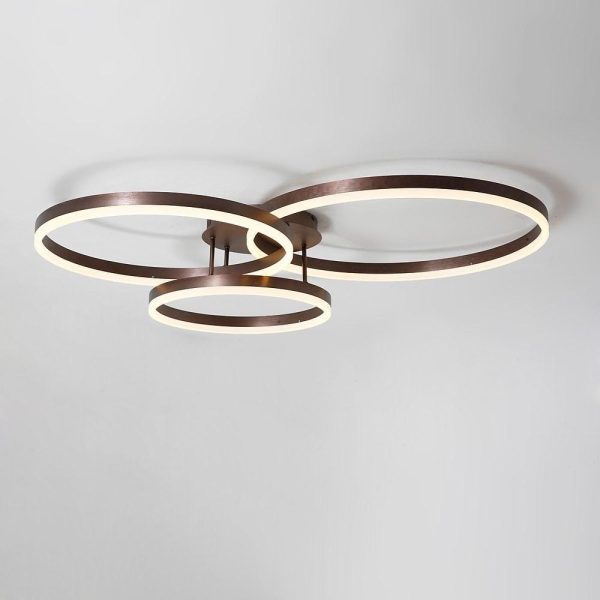3 Circle Minimalist Acrylic LED Flush Mount Ceiling Light for Living Room - Image 3