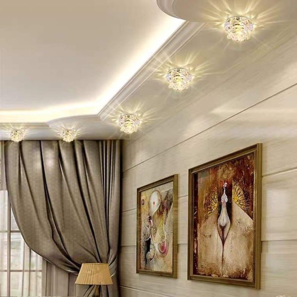 Electroplated Glass Flower Design LED Multi Color Modern Ceiling Lights - Image 4