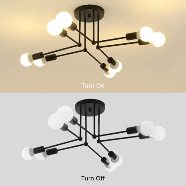 8-light LED Modern Sputnik Chandelier Ceiling Lights Pendent Lighting - Image 9